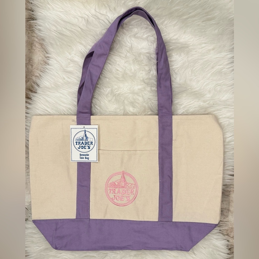 Trader Joe’s Spring Edition Large Purple Tote bag
